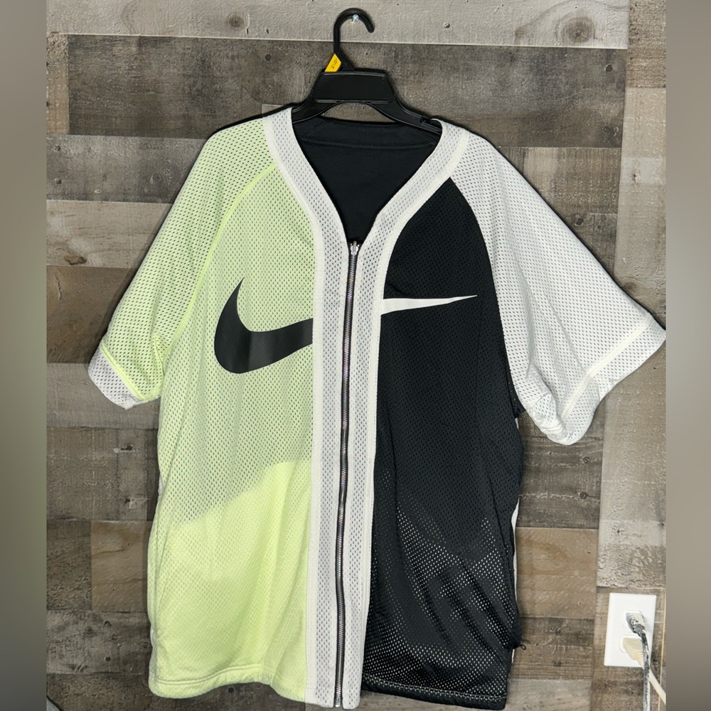 NIKELAB NRG VOLT REVERSIBLE FULL ZIP BASEBALL JERSEY Sz XL AV8269 701 Preowned